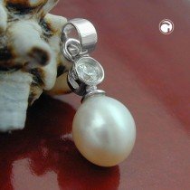 Anhänger 8mm Zuchtperle 925 Sterlingsilber