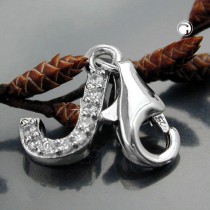 Anhänger Charm Buchstabe J 925 Sterlingsilber