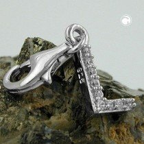 Anhänger Charm Buchstabe L 925 Sterlingsilber