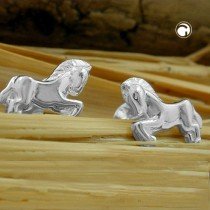 Ohrstecker Pferd rechts-links 925 Sterlingsilber