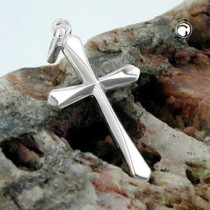 Anhänger Kreuz glänzend 925 Sterlingsilber