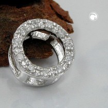 Anhänger Kreis mit Zirkonia 925 Sterlingsilber