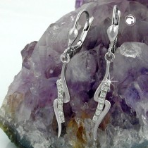 Ohrring Zirkonia rhodiniert 925 Sterlingsilber