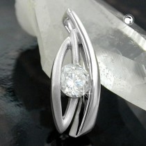 Anhänger Zirkonia rhodiniert 925 Sterlingsilber