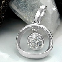 Anhänger Zirkonia rhodiniert 925 Sterlingsilber