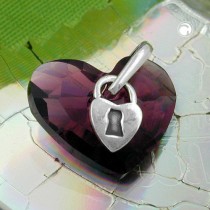 Anhänger Herz mit Schloß 925 Sterlingsilber