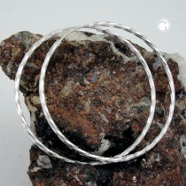 Creolen Ohrringe 50mm diamantiert 925 Sterlingsilber