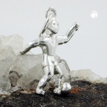 Anhänger Fußballer glänzend 925 Sterlingsilber