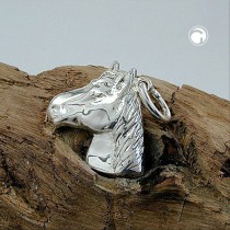 Anhänger Pferdekopf massiv 925 Sterlingsilber