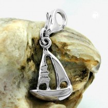 Anhänger Charm Segelboot 925 Sterlingsilber