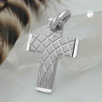 Anhänger Kreuz rhodiniert 925 Sterlingsilber