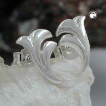 Ohrstecker kleine Blüte glänzend 925 Sterlingsilber