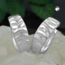 Creolen Ohrringe mit Zirkonia 925 Sterlingsilber