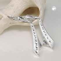 Ohrring matt-glänzend 925 Sterlingsilber