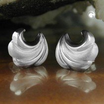 Ohrstecker matt-glänzend verbödet 925 Sterlingsilber