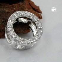 Anhänger Kreis mit Zirkonia 925 Sterlingsilber