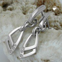 Ohrstecker Hänger rhodiniert 925 Sterlingsilber