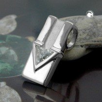 Anhänger matt-glänzend Zirkonia 925 Sterlingsilber