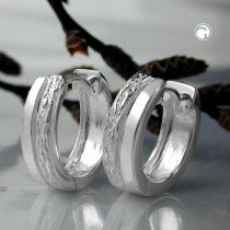 Creolen Ohrringe mit Klappscharnier 925 Sterlingsilber