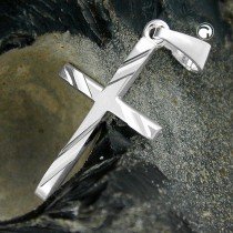 Anhänger Kreuz diamantiert 925 Sterlingsilber