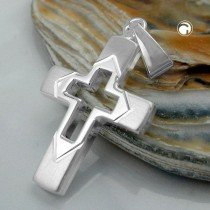 Anhänger Kreuz diamantiert 925 Sterlingsilber
