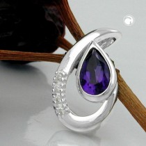 Anhänger Amethyst/Zirkonia 925 Sterlingsilber