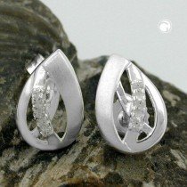 Ohrstecker mit Zirkonias 925 Sterlingsilber