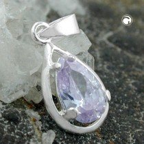 Anhänger Tropfen Zirkonia 925 Sterlingsilber