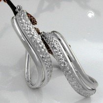 Creolen Ohrringe oval geschwungen 925 Sterlingsilber