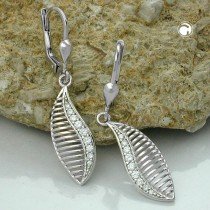 Ohrring Zirkonia rhodiniert 925 Sterlingsilber