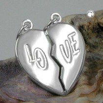 Anhänger Doppelherz LO-VE 925 Sterlingsilber