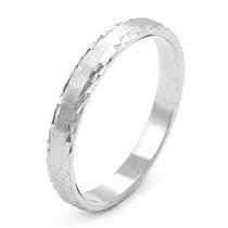 Ring matt Rand 2x diamantiert 925 Silber