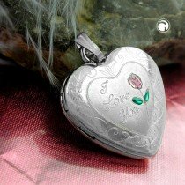 Anhänger Herz Medaillon 925 Sterlingsilber