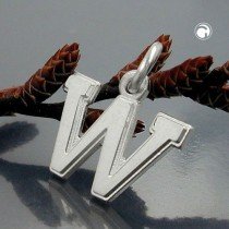 Anhänger Buchstabe W glänzend mit Rand 92