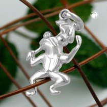Anhänger Frosch mit Schirm 925 Sterlingsilber