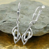Ohrring matt-glänzend 925 Sterlingsilber