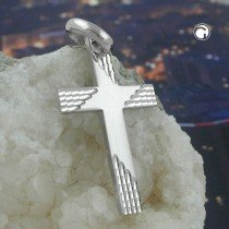 Anhänger Kreuz rhodiniert 925 Sterlingsilber