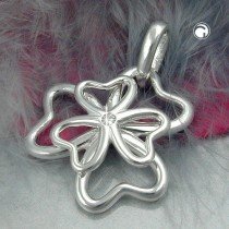 Anhänger Kleeblatt Zirkonia 925 Sterlingsilber