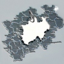 Anhänger BRD-Bundesland Nordrhein-Westfalen 925 Sterlingsilber