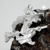 Anhänger große Hexe 925 Sterlingsilber