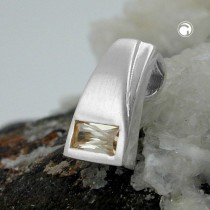 Anhänger Zirkonia topas matt 925 Sterlingsilber