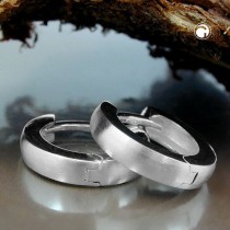 Creolen Ohrringe 13x3mm matt 925 Sterlingsilber
