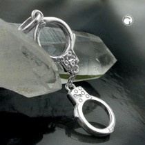 Anhänger 2 Handschellen 925 Sterlingsilber