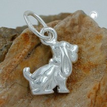 Anhänger Hund-Schlappohren 925 Sterlingsilber