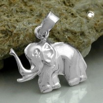 Anhänger Elefant si-glänzend hohl 925 Sterlingsilber