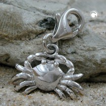 Anhänger Charm Krabbe 925 Sterlingsilber