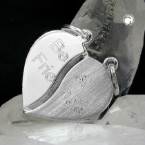 Anhänger Herz mit 2 Ösen 925 Sterlingsilber