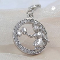 Anhänger Charm Jungfrau 925 Sterlingsilber