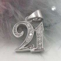 Anhänger 21 mit Zirkonias 925 Sterlingsilber