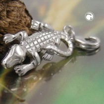 Anhänger Charm Krokodil 925 Sterlingsilber
